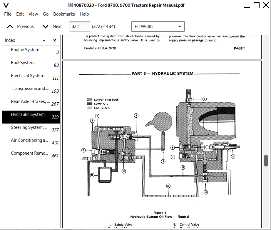 Ford 8700 9700 Tractors Repair Service Manual 40870020