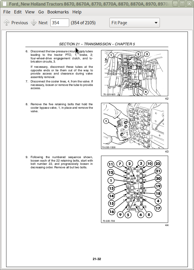 Ford New Holland Tractors 8670, 8670A, 8770, 8770A, 8870, 8870A, 8970, 8970A Repair Service Manuals | A++ Repair Manual Store New Holland 8770 Radio Wiring Diagram A++ Repair Manual Store