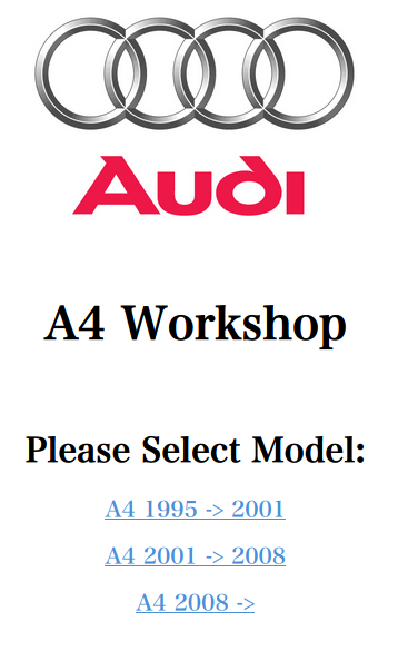 Audi A4 (B5/B6/B7/B8) Repair Service Manual 1994-2016 | A++ Repair ...