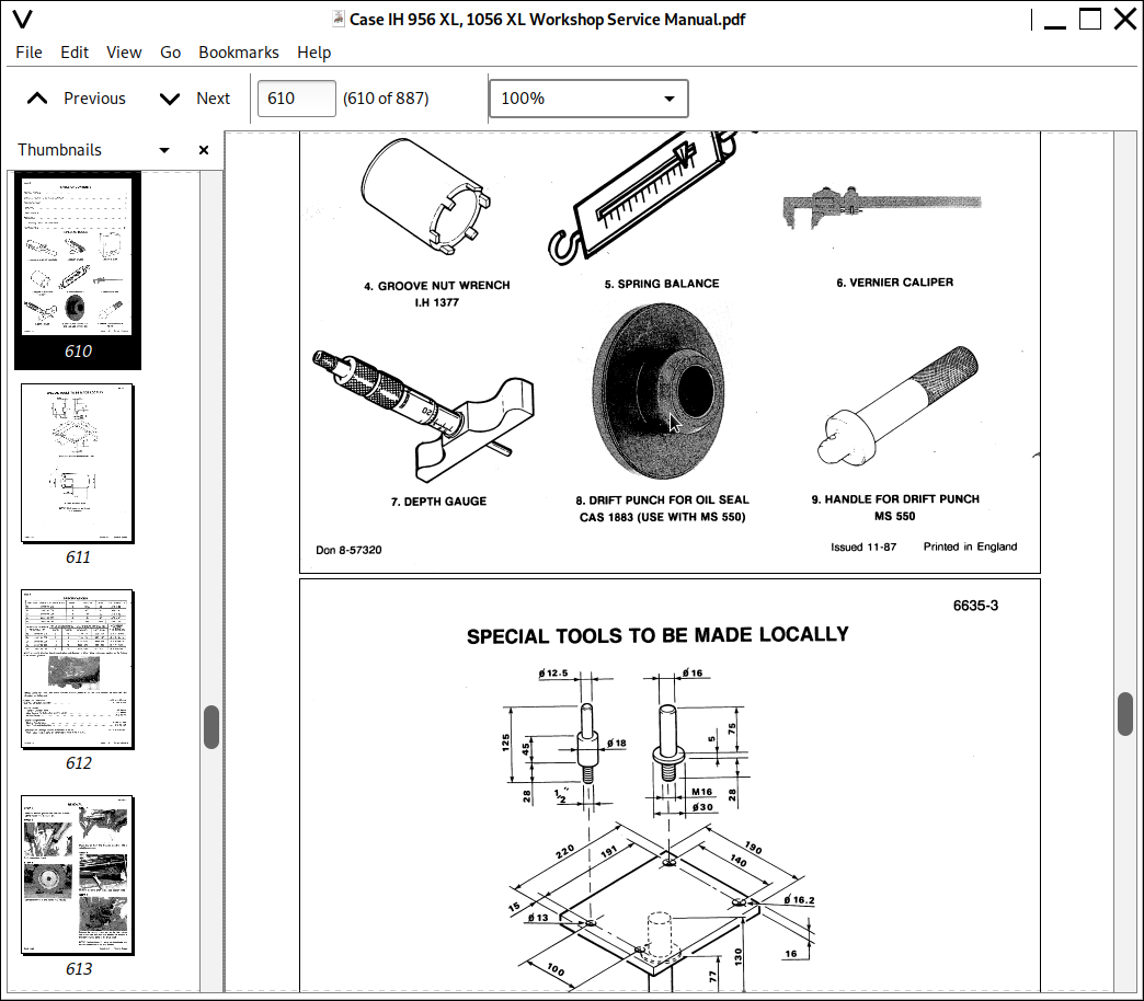 Case 956 & 1056  Workshop Manual & Service Bulletins 