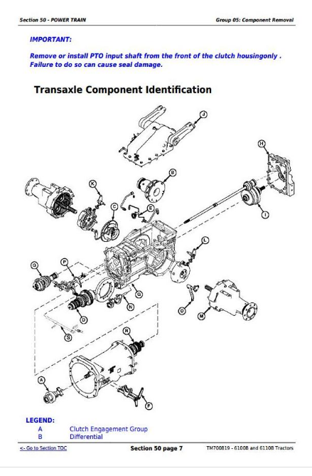 John Deere Tractors 6100b 6110b Repair Service Manual Tm700819 A Repair Manual Store