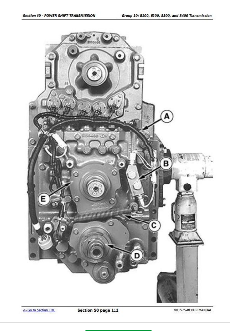 John Deere 8100 8200 8300 8400 8110 8210 8310 8410 Tractors Repair Service Manual Tm1575 A Repair Manual Store