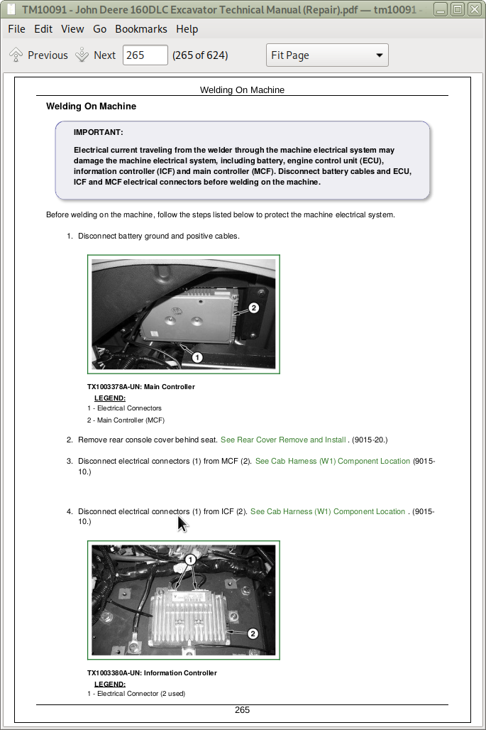 John Deere 160dlc Excavator Repair Service Manual Tm10091 A
