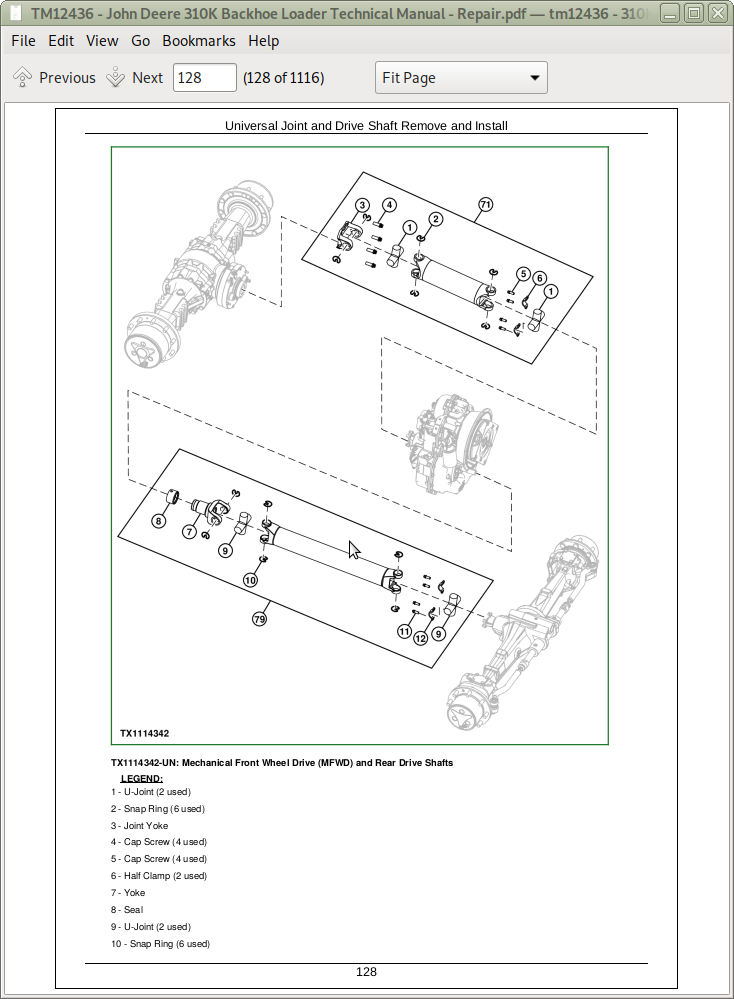 John Deere 310k Backhoe Loader Repair Service Manual Tm12436 A