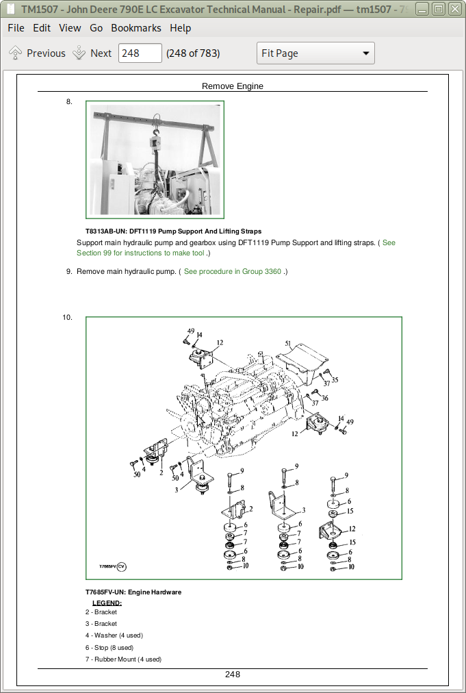 John Deere 790e Lc Excavator Operation And Test Service Manual Tm1507 A Repair Manual Store