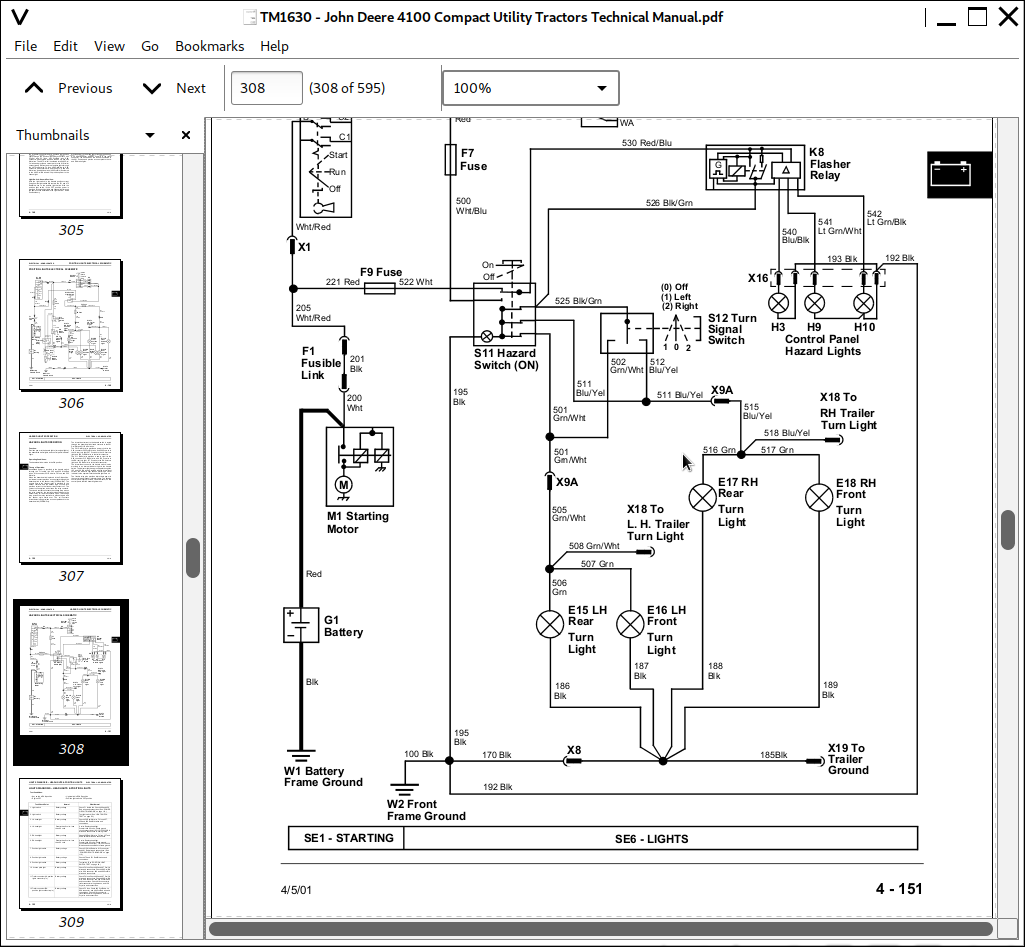 John deere 4100 wiring diagram
