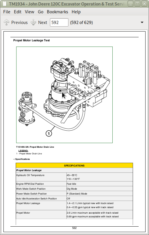 John Deere 120c Excavator Technical Manual