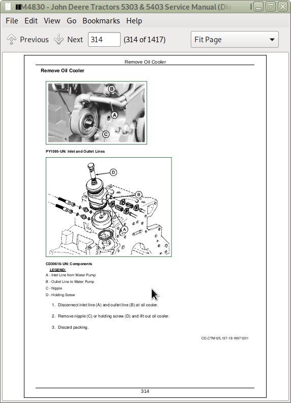 John Deere Tractors 5303 5403 Diagnostic Repair Service Manual Tm4830 A Repair Manual Store