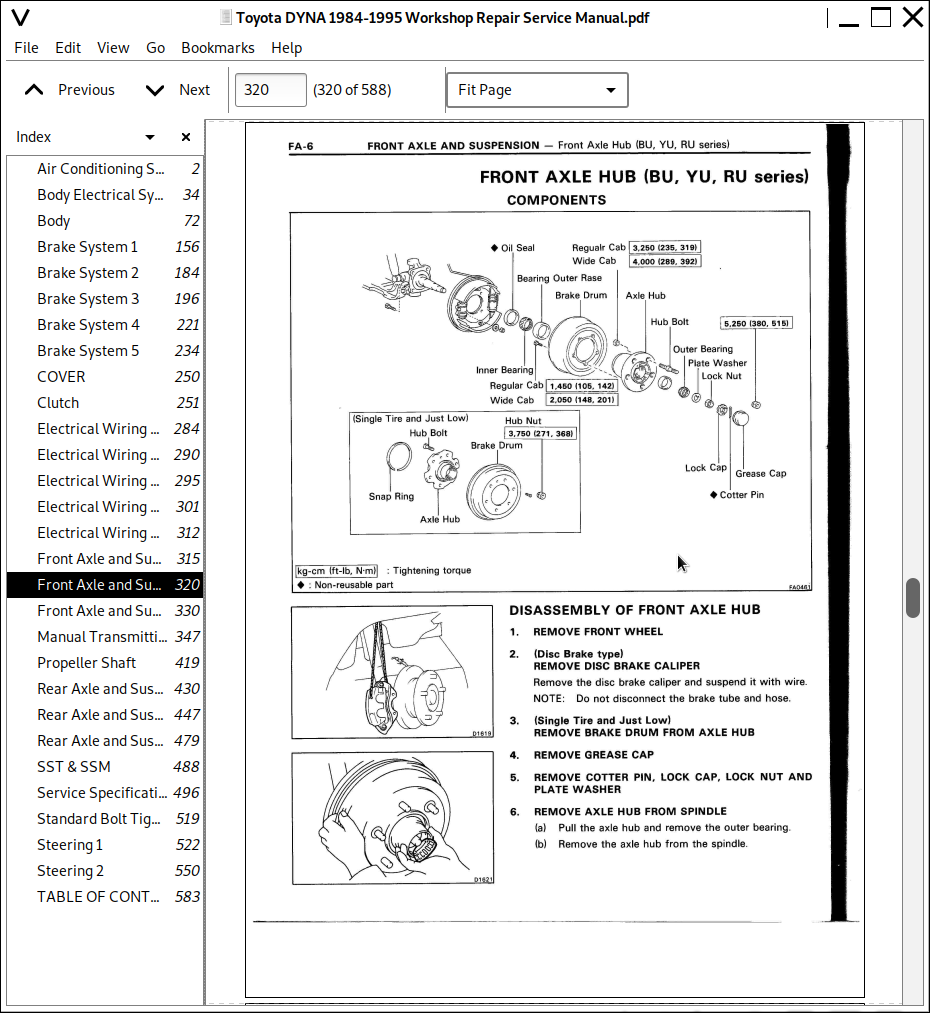 Toyota DYNA Trucks Repair Service Manual 1984-1995 | A++ Repair Manual Store Toyota Dyna 300 Wiring Diagram A++ Repair Manual Store