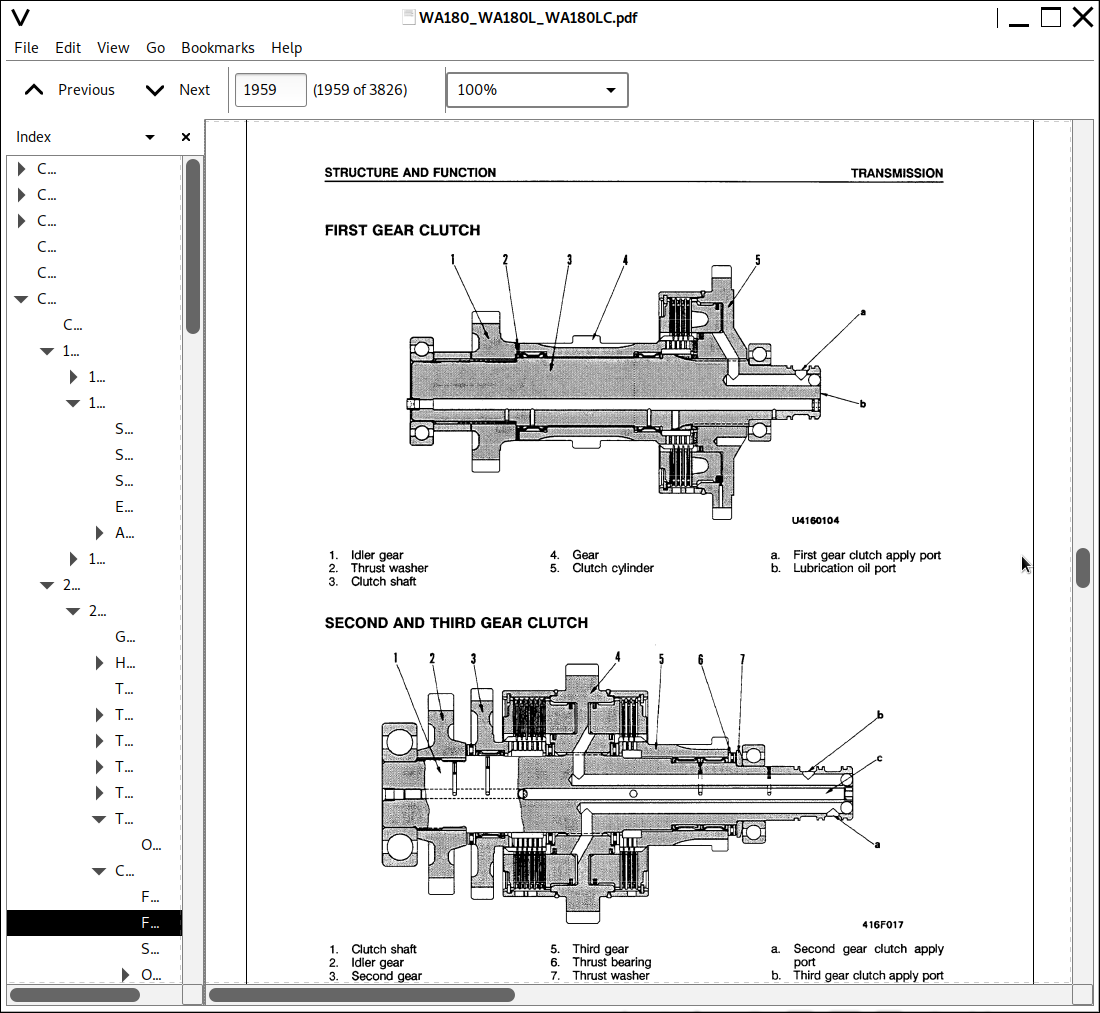 Komatsu WA180-1 Wheel Loader Shop Service Repair Manual 
