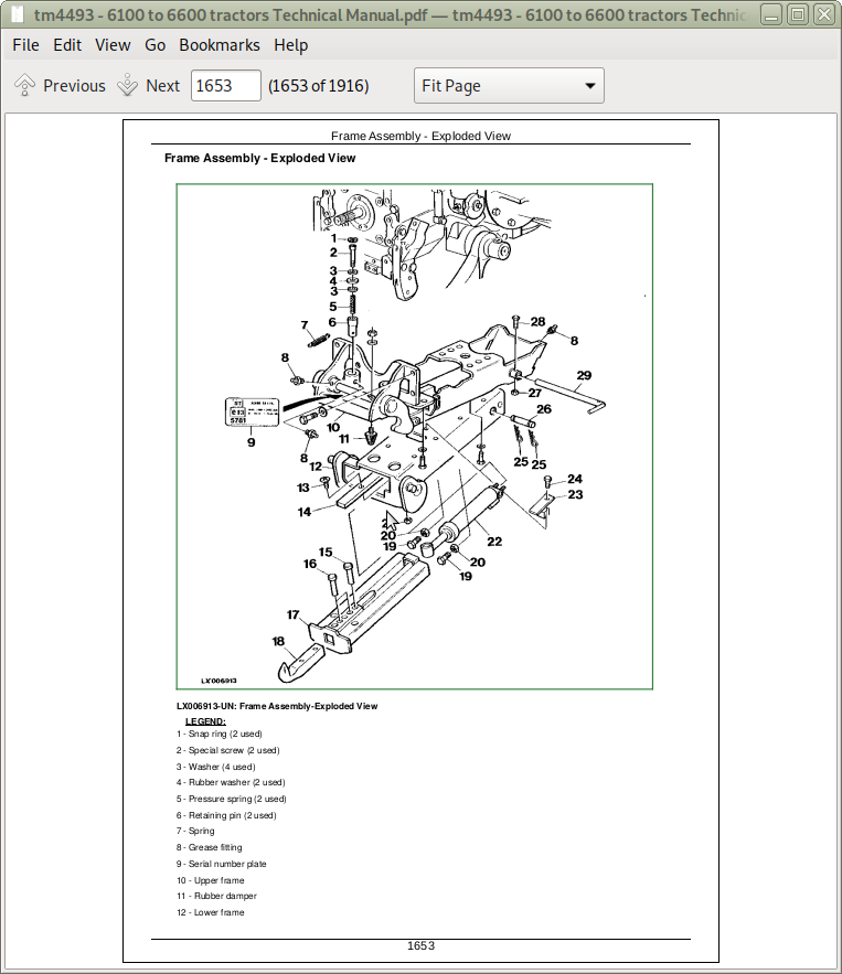 John Deere Tractors 6100 Se6100 6200 Se6200 6300 Se6300 6400 Se6400 6506 6600 Repair Service Manual Tm4493 A Repair Manual Store