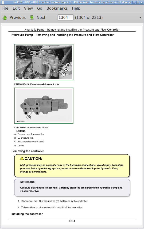 John Deere Premium Tractors 6230 6330 6430 Repair Service Manual Tm8079 A Repair Manual Store